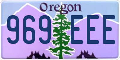 OR license plate 969EEE