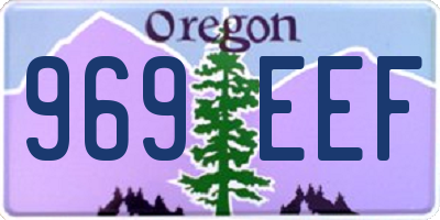 OR license plate 969EEF