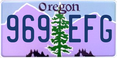 OR license plate 969EFG