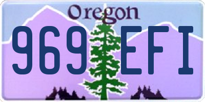OR license plate 969EFI