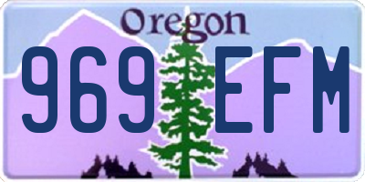 OR license plate 969EFM