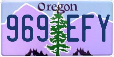 OR license plate 969EFY