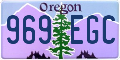 OR license plate 969EGC