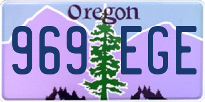 OR license plate 969EGE