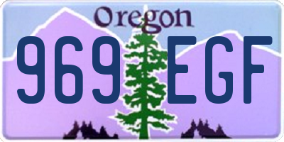 OR license plate 969EGF