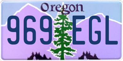 OR license plate 969EGL