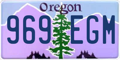 OR license plate 969EGM