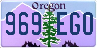 OR license plate 969EGO