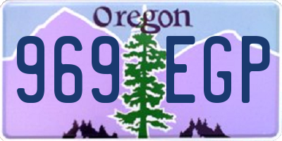 OR license plate 969EGP