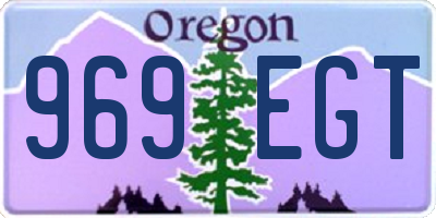 OR license plate 969EGT