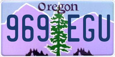 OR license plate 969EGU