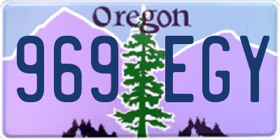 OR license plate 969EGY