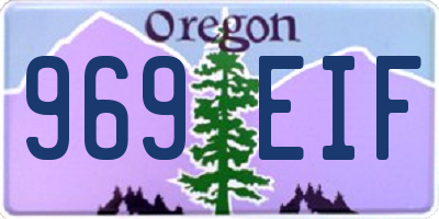 OR license plate 969EIF