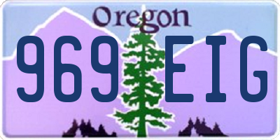 OR license plate 969EIG