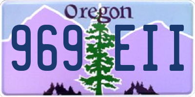 OR license plate 969EII