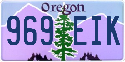 OR license plate 969EIK