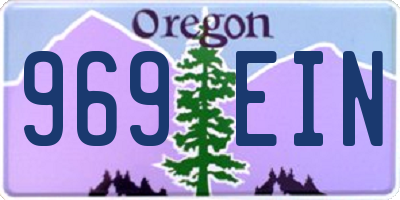 OR license plate 969EIN