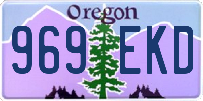 OR license plate 969EKD