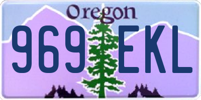 OR license plate 969EKL