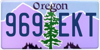 OR license plate 969EKT