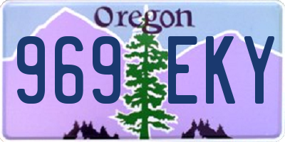 OR license plate 969EKY