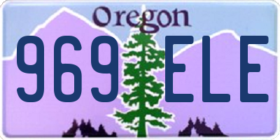 OR license plate 969ELE
