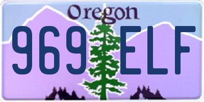 OR license plate 969ELF