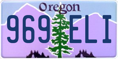 OR license plate 969ELI