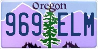 OR license plate 969ELM
