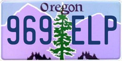 OR license plate 969ELP