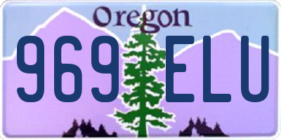 OR license plate 969ELU