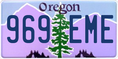 OR license plate 969EME