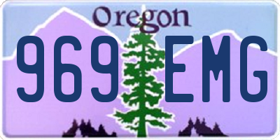 OR license plate 969EMG