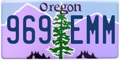 OR license plate 969EMM