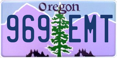OR license plate 969EMT