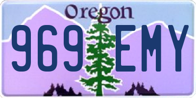 OR license plate 969EMY