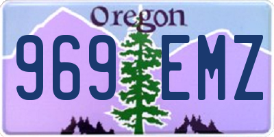 OR license plate 969EMZ
