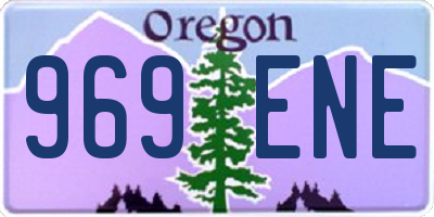 OR license plate 969ENE