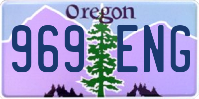 OR license plate 969ENG