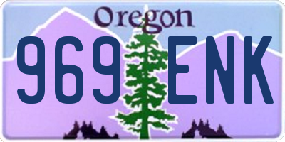 OR license plate 969ENK