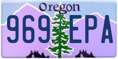 OR license plate 969EPA