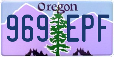 OR license plate 969EPF