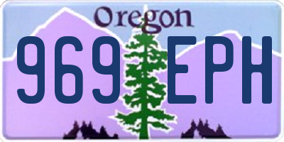 OR license plate 969EPH