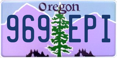 OR license plate 969EPI
