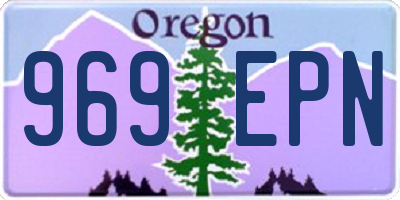 OR license plate 969EPN