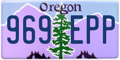 OR license plate 969EPP