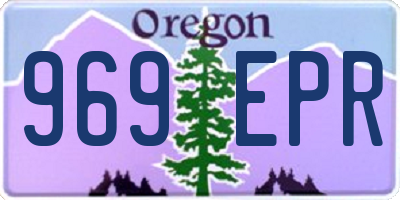 OR license plate 969EPR