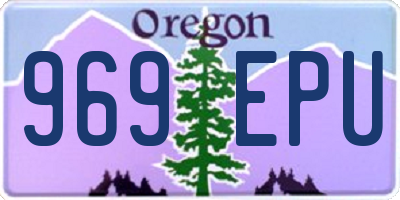 OR license plate 969EPU