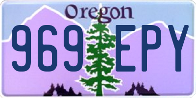 OR license plate 969EPY