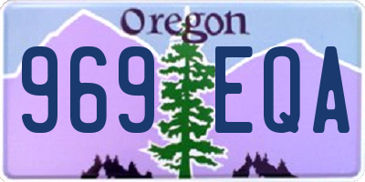 OR license plate 969EQA